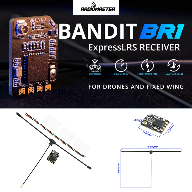 Drone Racing Receiver - RadioMaster BR1 915MHz ExpressLRS ELRS Receiver